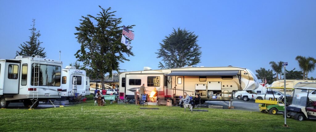 outdoor recreation area in a rv community
